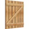 Ekena Millwork Spaced Board-n-Batten Shutters w/Z-Bar, Rough Sawn Western Red Cedar, 34 3/4W x 36H, PR RBS06Z35X036RWR - alternate 3